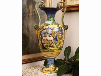 Grande Vaso in Terracotta Smaltata