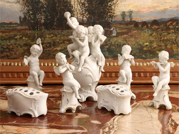Centrotavola in porcellana, Ginori serie Capodimonte