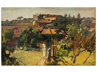 Paesaggio Campestre con Figura, Anni Trenta