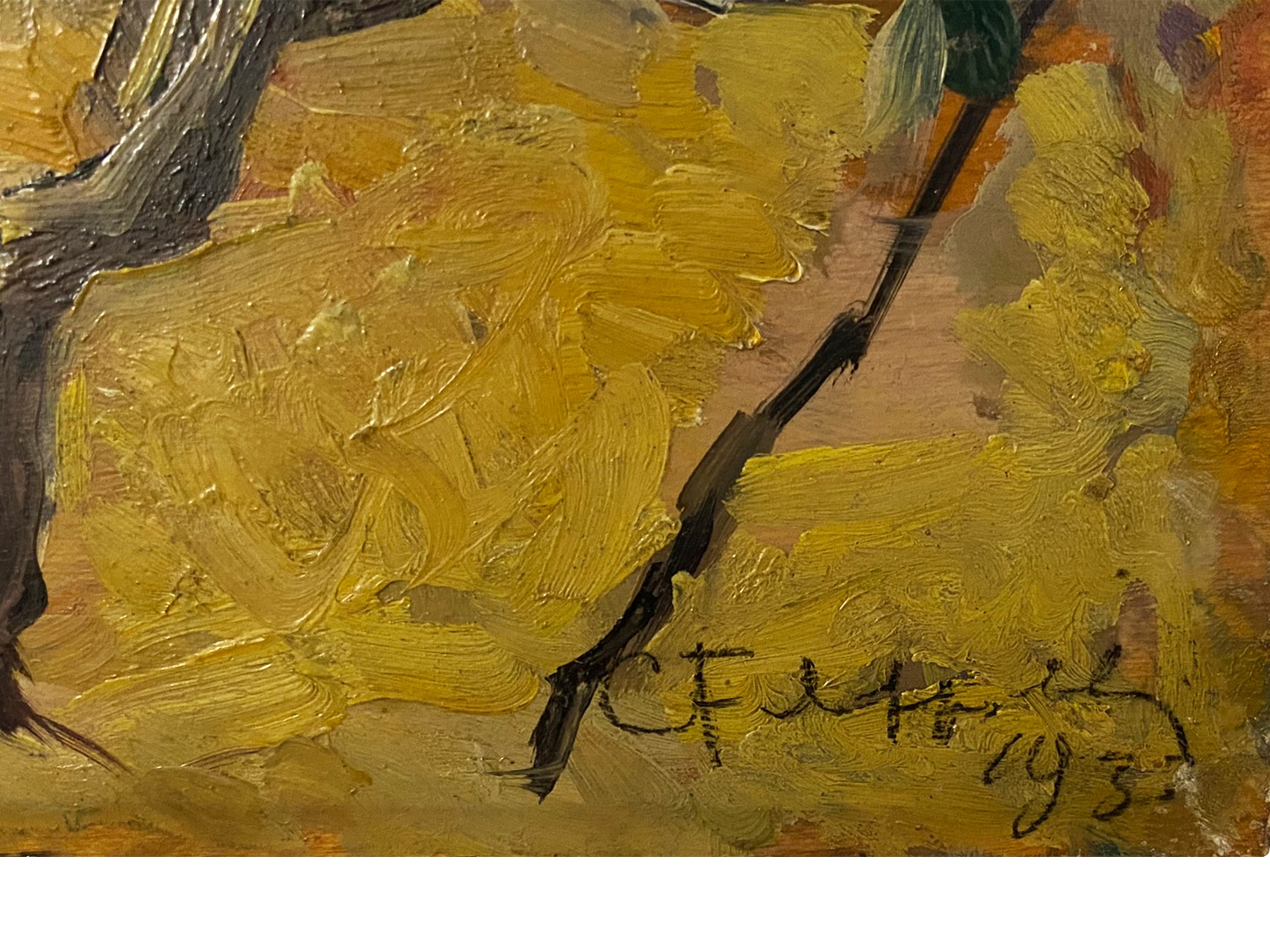 Cafiero Filippelli - Paesaggio Campestre con Figura, Anni Trenta