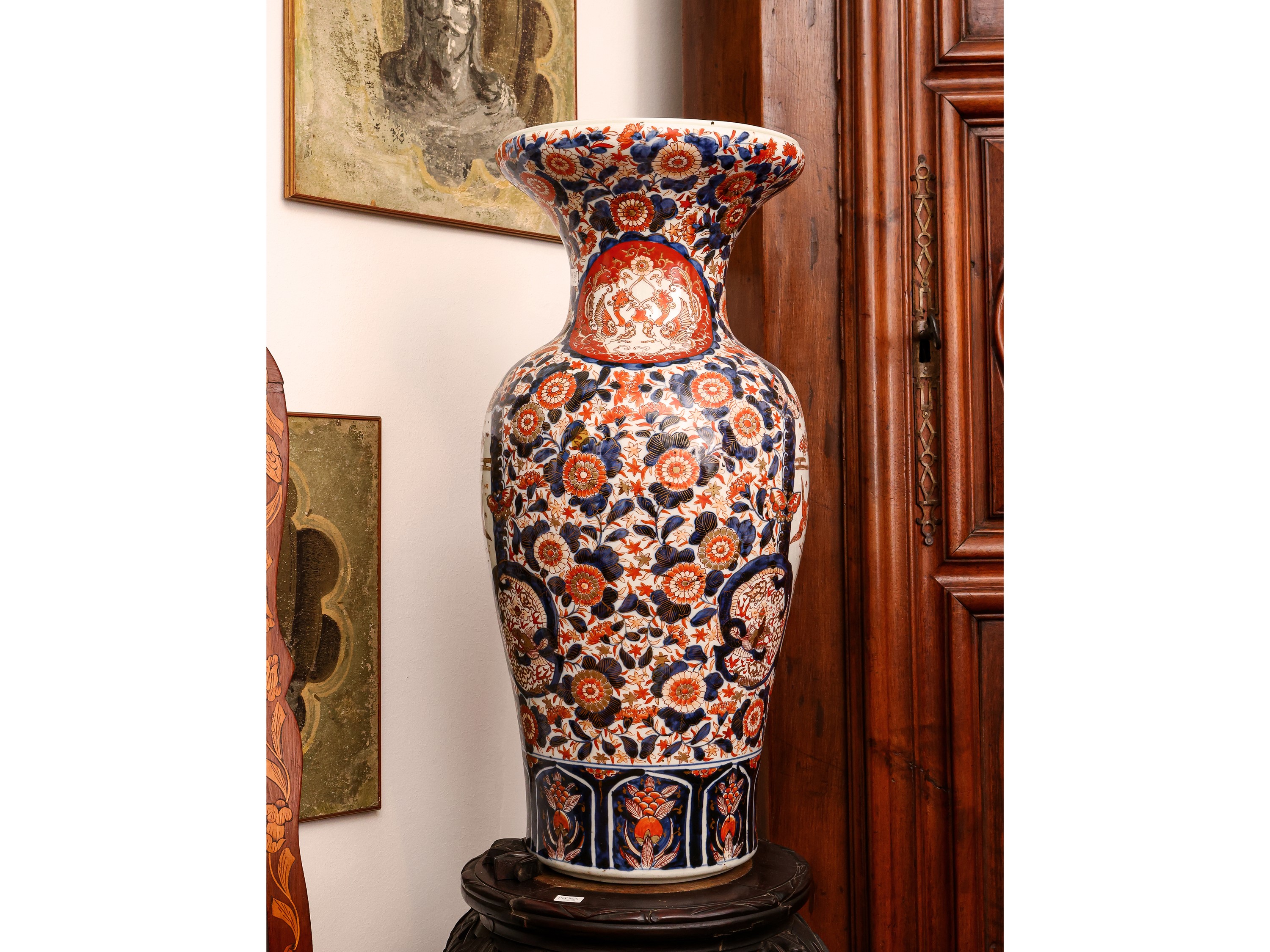 Vaso a Balaustro in Porcellana, Imari