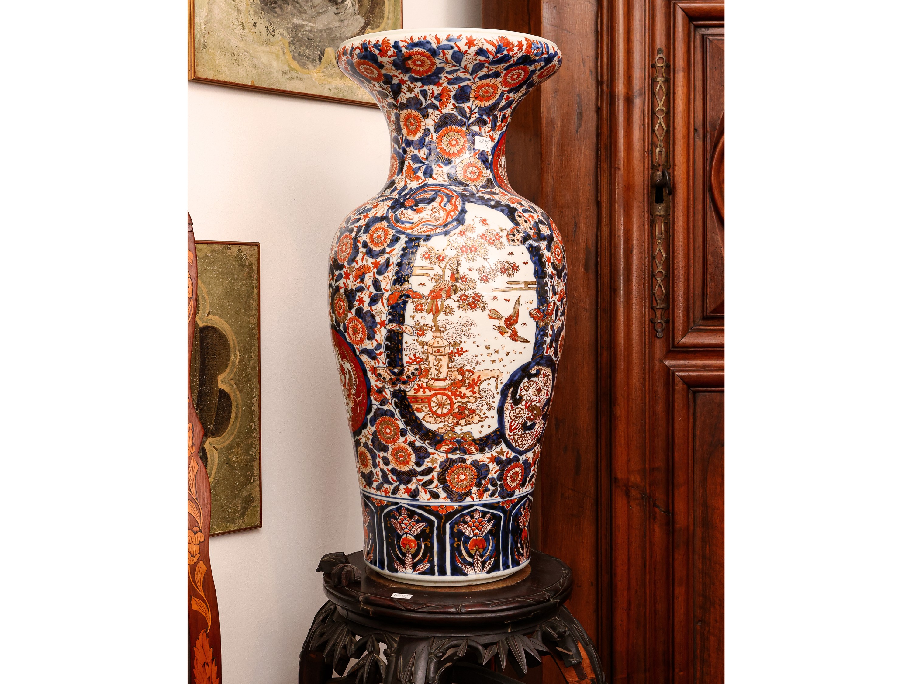 Vaso a Balaustro in Porcellana, Imari