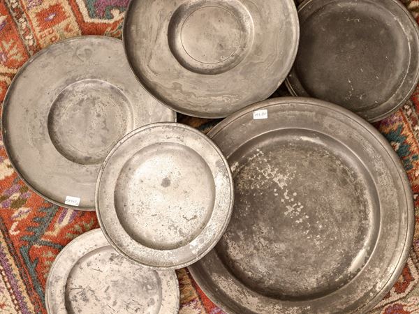 Lot of pewter items