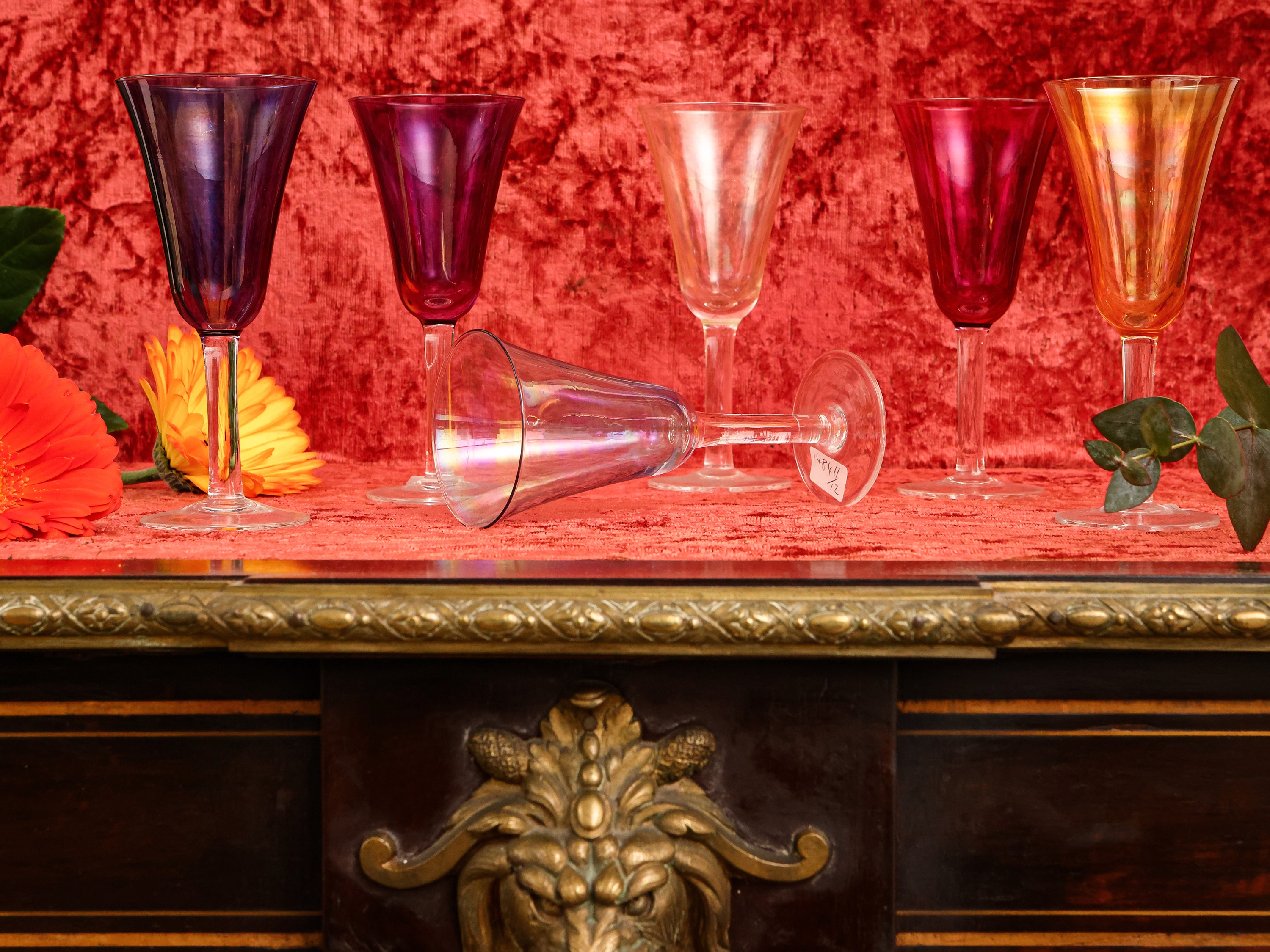 Assortimento di Bicchieri Arlecchino in Vetro Soffiato