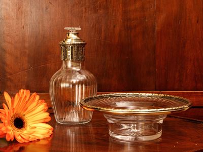 Set da Toilette in Cristallo e Argento Vermeil, Bointaburtet a Paris
