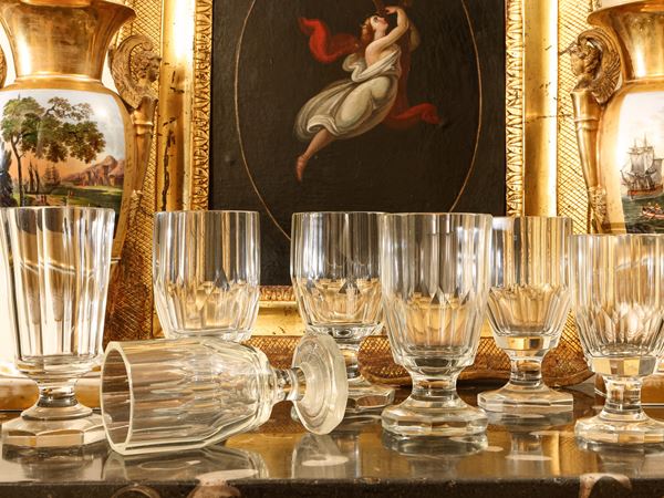 Assortment of heavy crystal glasses