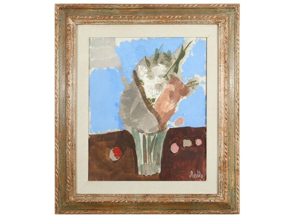 Gastone Breddo : Still life with flowers  - Auction The art of furnishing - Maison Bibelot - Casa d'Aste Firenze - Milano