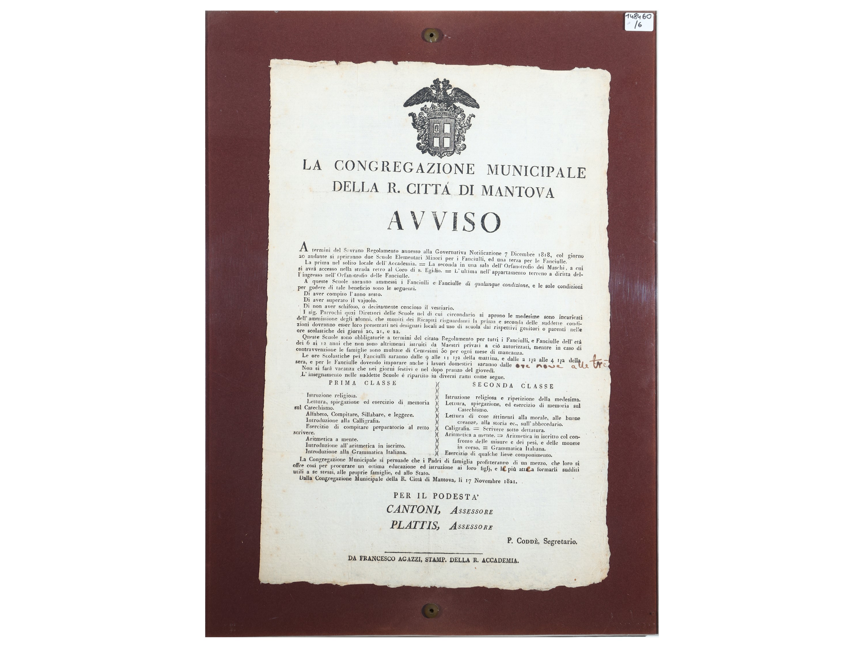 Cinque Editti a Stampa