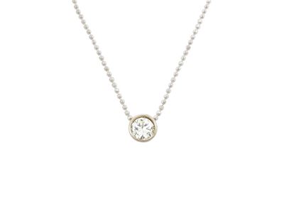 Collana Puntoluce in Oro Bianco con Diamante