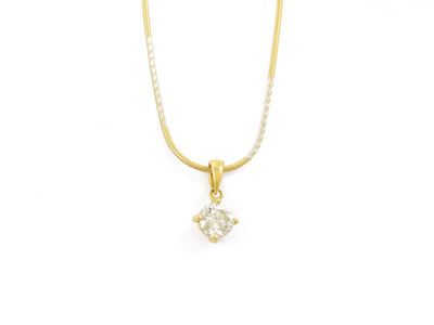 Collana Punto Luce in Oro Giallo Cond Diamante