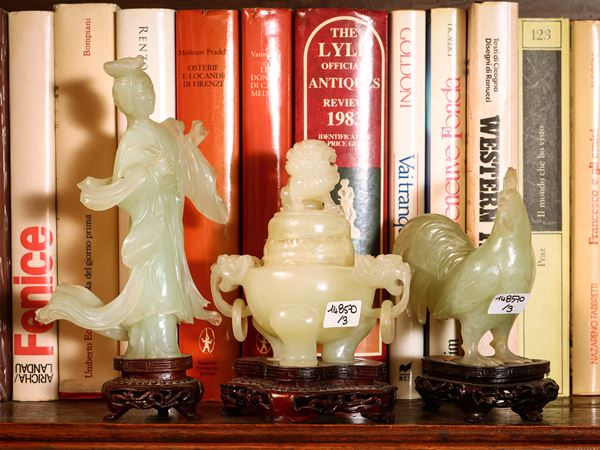 Three oriental jadeite decorative objects  - Auction The Modern House - Maison Bibelot - Casa d'Aste Firenze - Milano