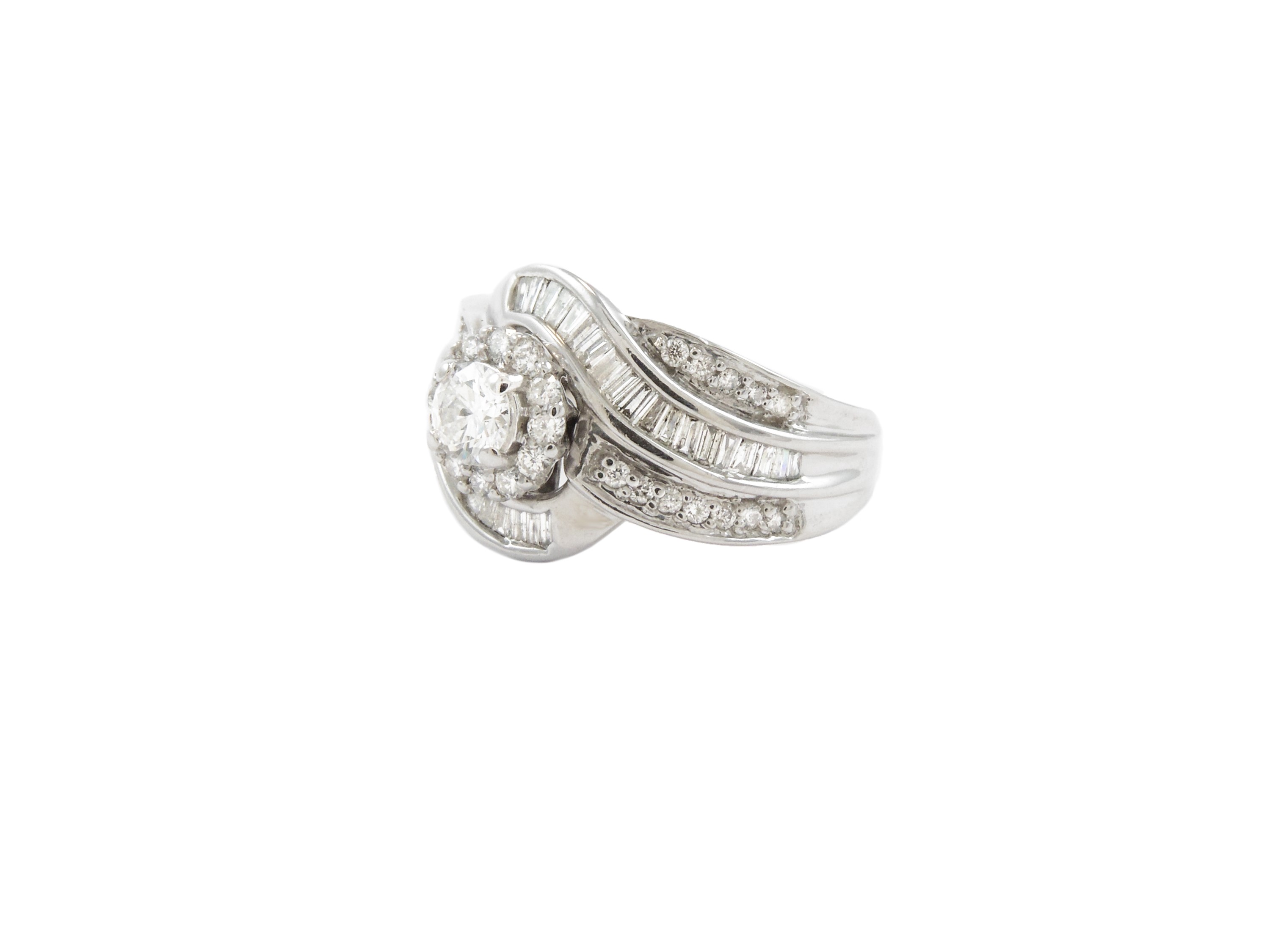 Anello a Fascia in Oro Bianco 585/1000 con Diamanti