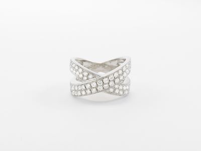 Fascia in Oro Bianco con Diamanti