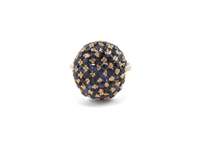 Anello in Oro Rosa con Zaffiri