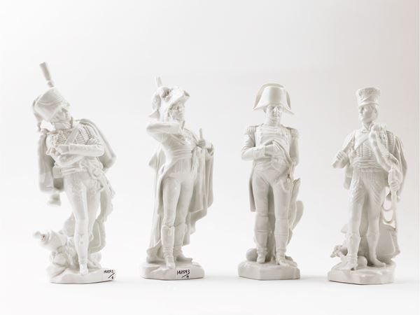 Serie di quattro figure in porcellana Ginori per Capodimonte