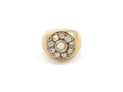 Anello a Fasci in Oro Rosa con Diamanti