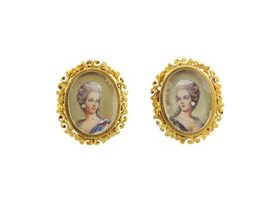 Orecchini in Oro Giallo con Miniature