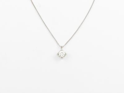 Collana Punto Luce Recarlo in Oro Bianco con Diamante
