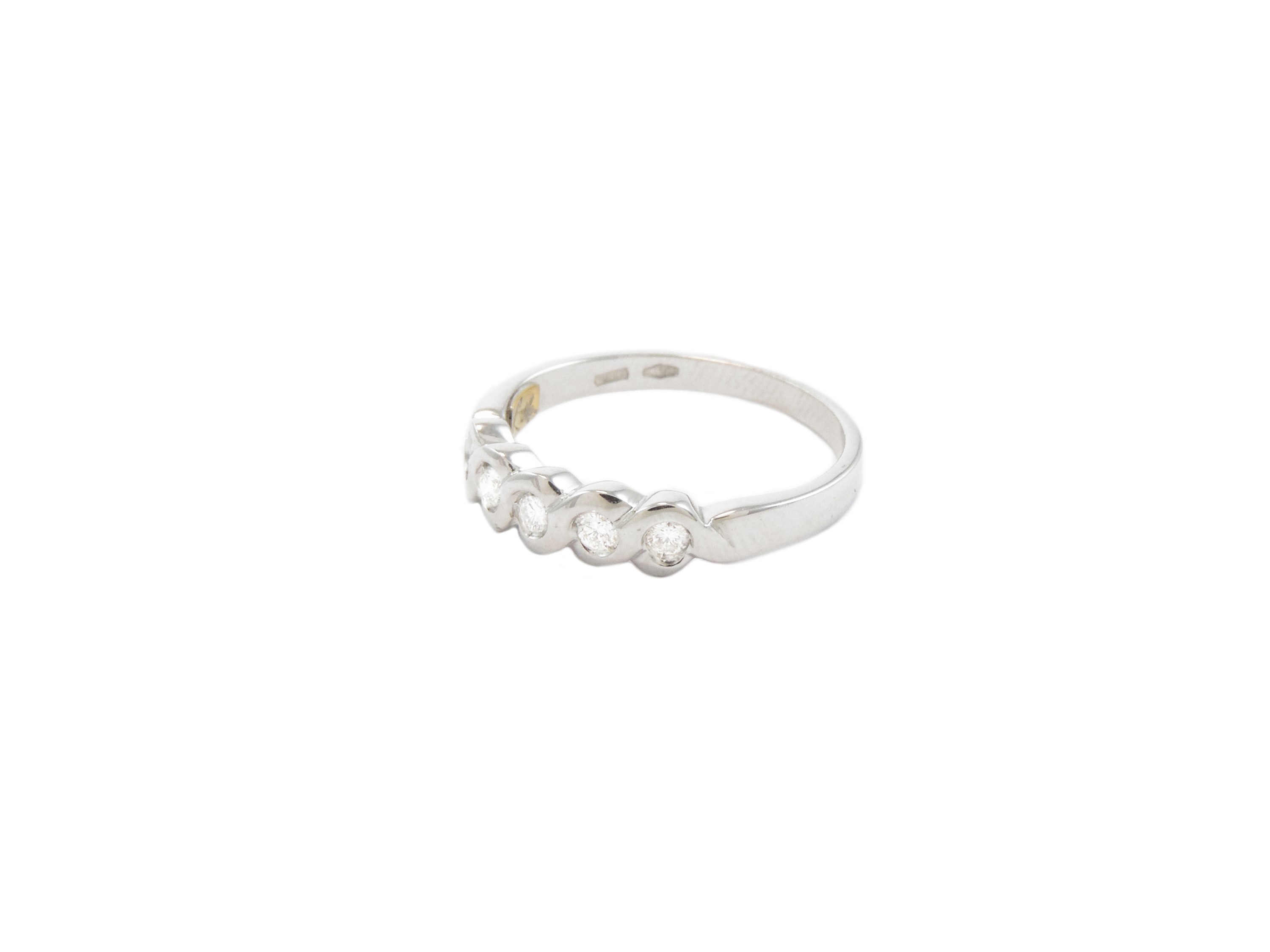 Anello Riviere Recarlo in Oro Bianco con Diamanti