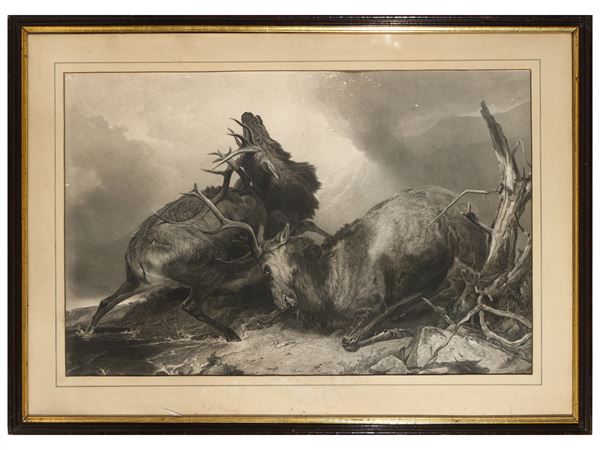 Henry Thomas Ryall - La morte del cervo e il combattimento