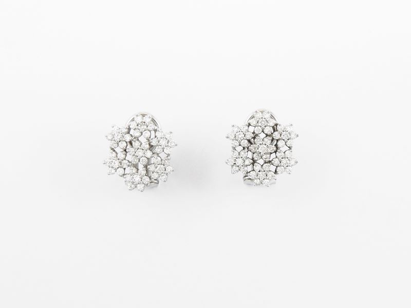 Orecchini in Oro Bianco con Diamanti