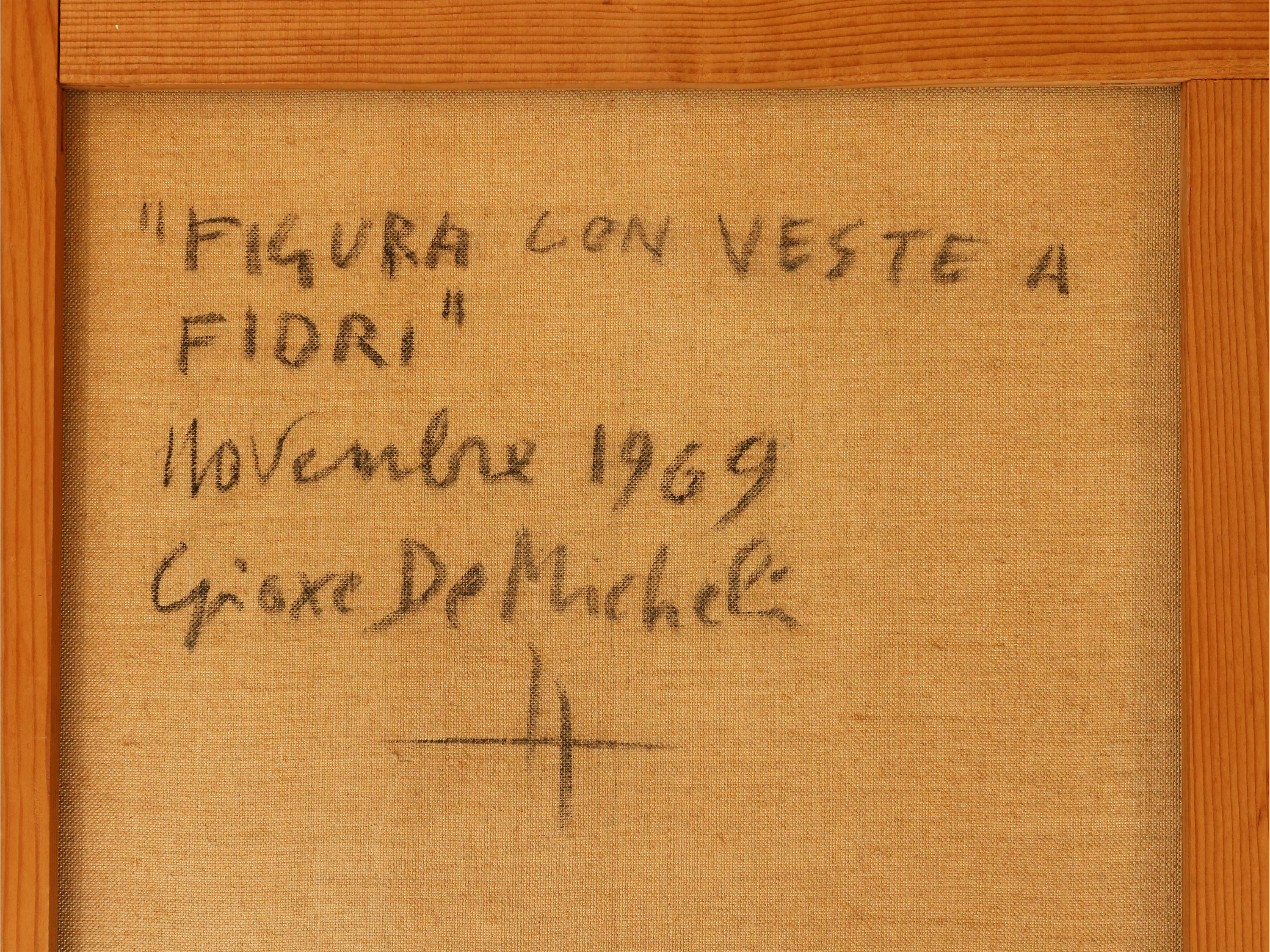 Gioxe De Micheli - Figura con veste a fiori