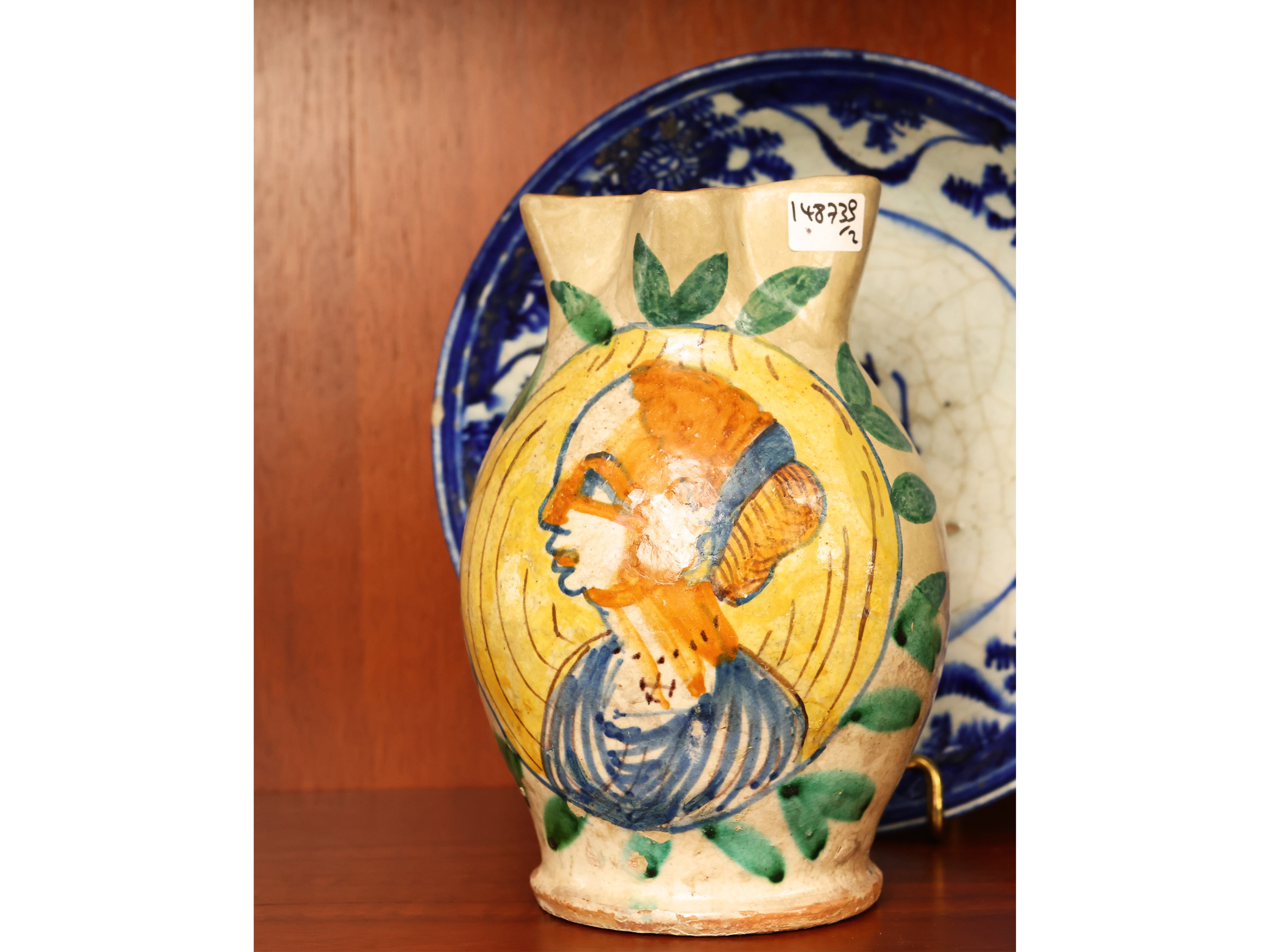 Brocca e Ciotola in Maiolica D'epoca