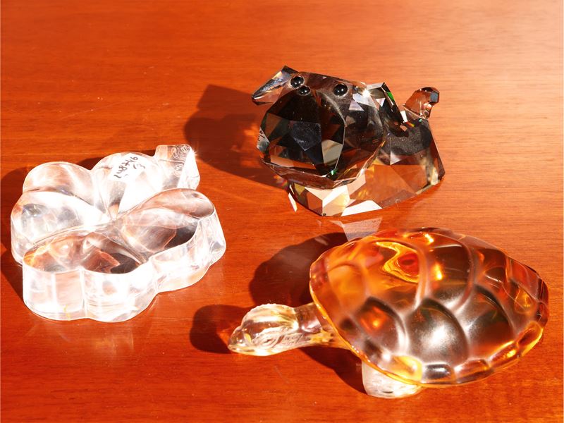 Tre Fermacarte in Cristallo, Baccarat e Lalique