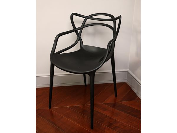 Coppia di sedie in stile nordico Korme nere, Kartell
