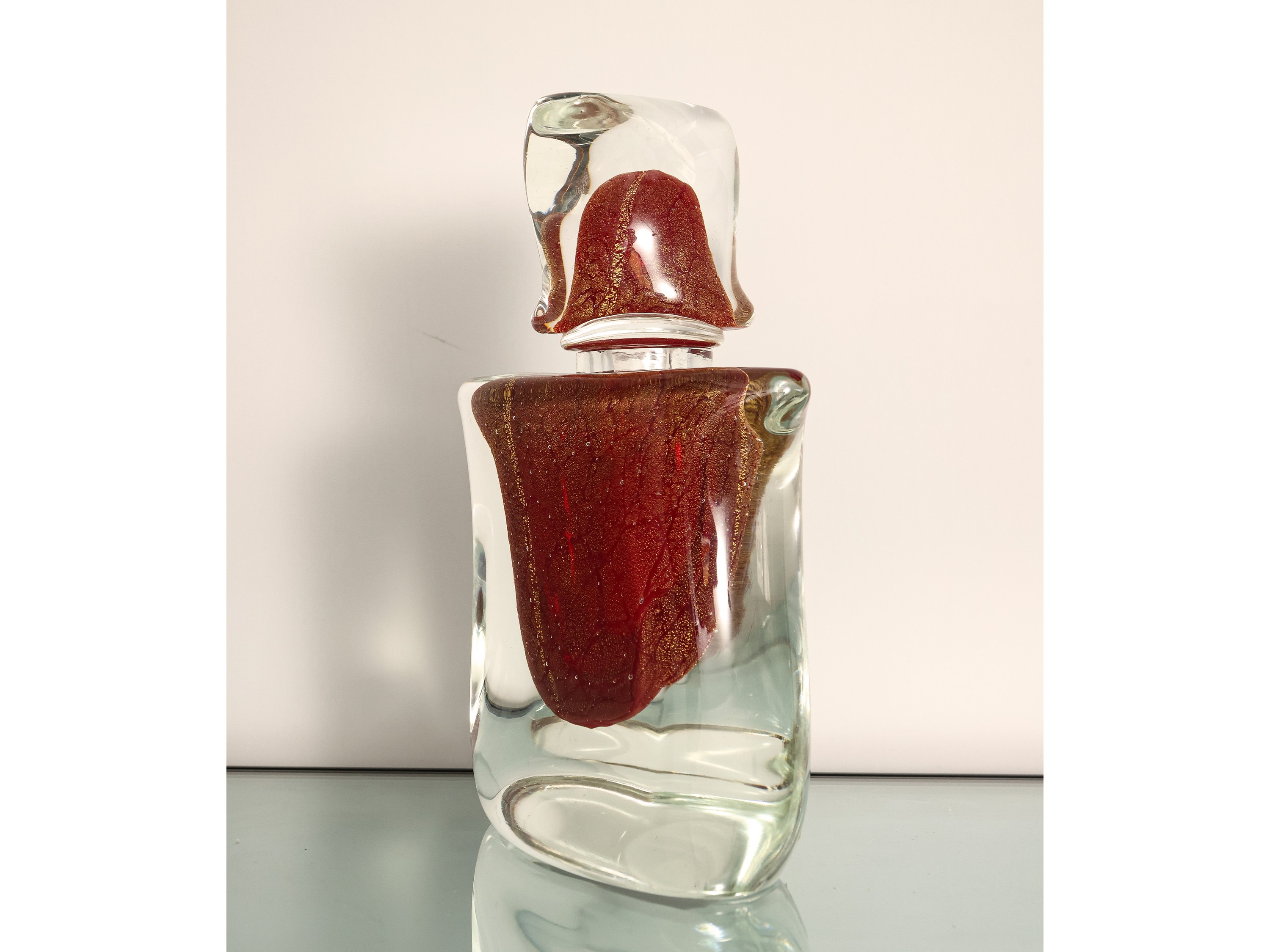 Vaso in Vetro Sommerso Trasparente