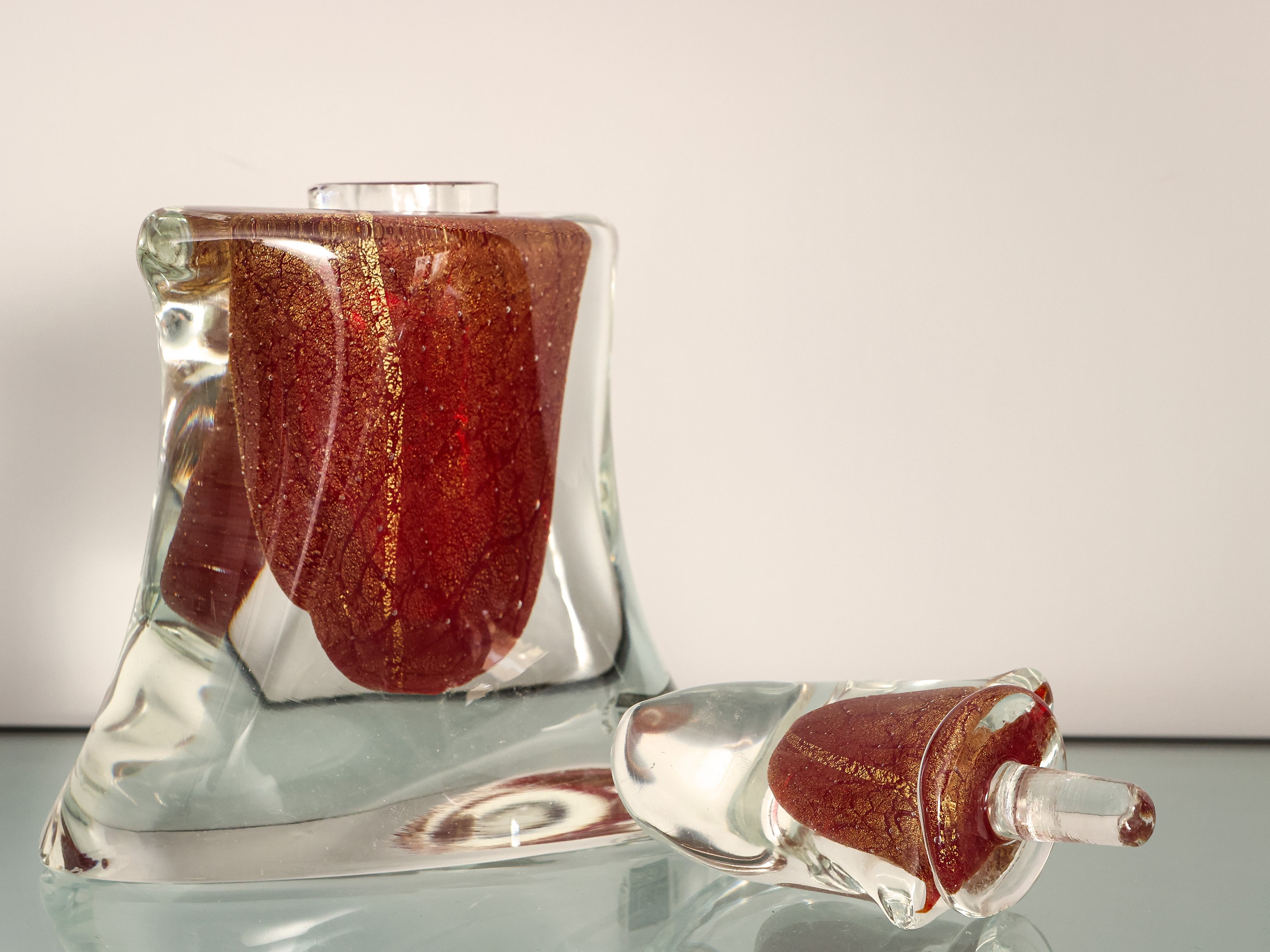 Vaso in Vetro Sommerso Trasparente