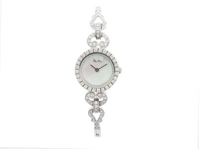 Orologio da Polso per Donna Decoro di Dirce Repossi in Oro Bianco con Diamanti e Madreperla