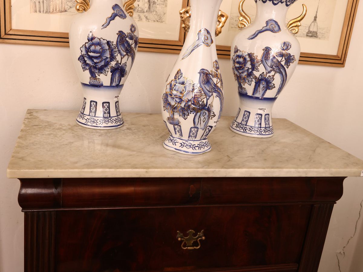 Chiffonier Impiallacciata in Piuma di Mogano