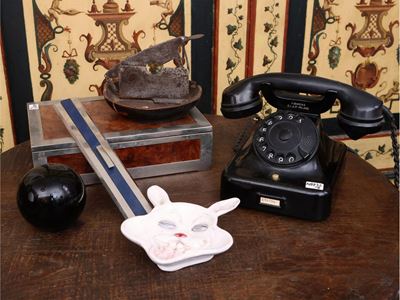 Lotto di Accessori Vintage da Scrivania