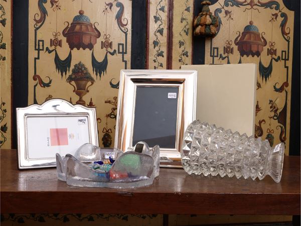 Lot of silver and crystal home accessories