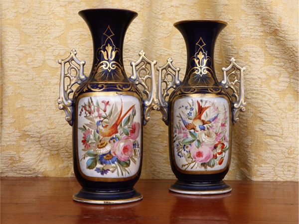 Pair of small porcelain vases
