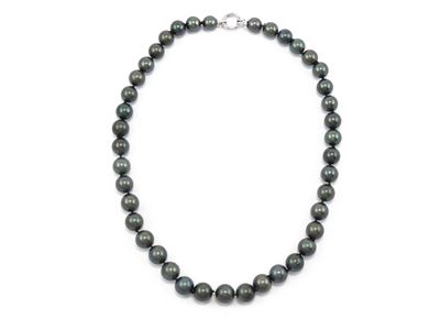 Collana di Perle Coltivate Tahiti con Fermezza in Oro Bianco
