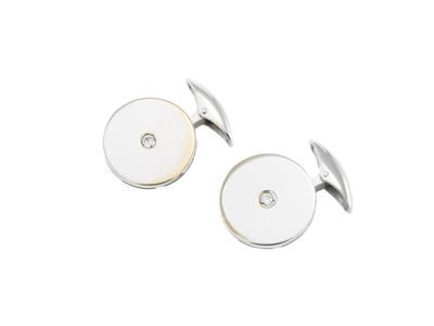 Coppia di Gemelli in Oro Bianco con Diamanti