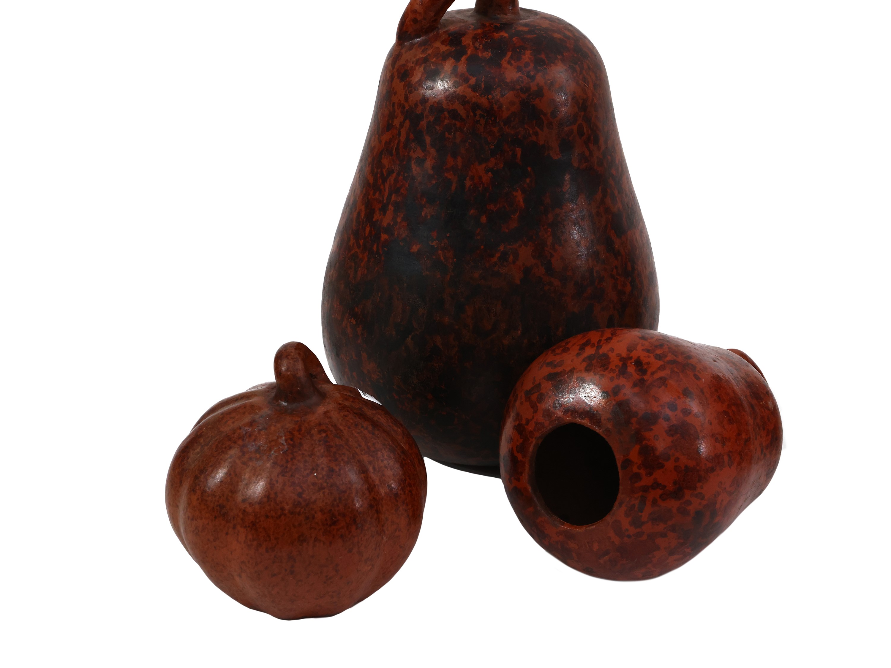 Quattro Zucche Decorative in Terracotta
