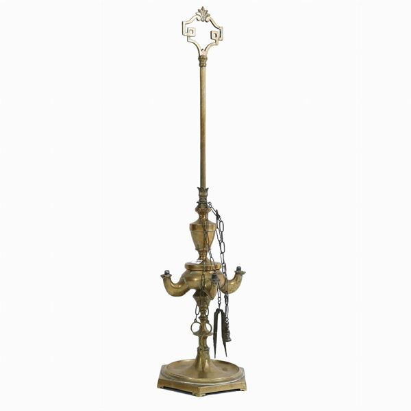 Florentine oil lamp in bronze  - Auction Deballage. Occasioni in asta - Maison Bibelot - Casa d'Aste Firenze - Milano
