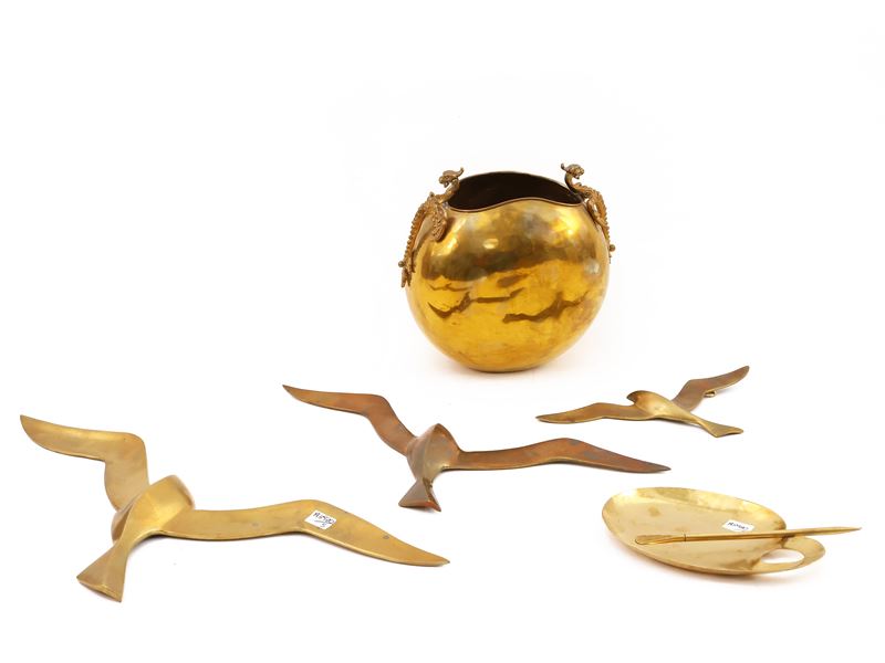 Lotto di Oggetti Decorativi in Ottone