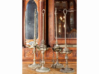 Quattro Lucerne Fiorentine in Ottone