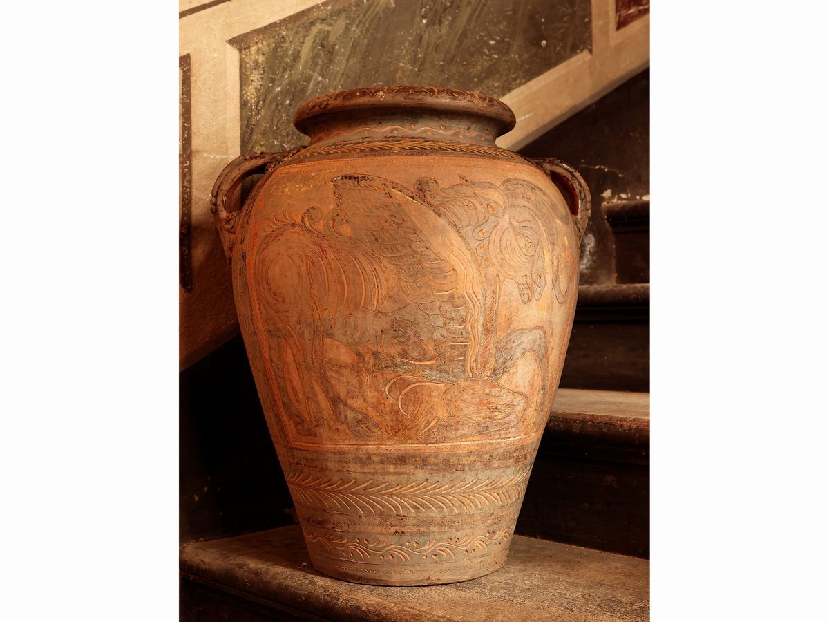 Orcetto in Terracotta di Gusto Archeologico