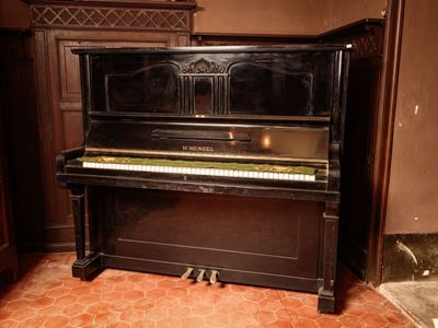 Pianoforte a Muro in Legno Ebanizzato, W. Menzel