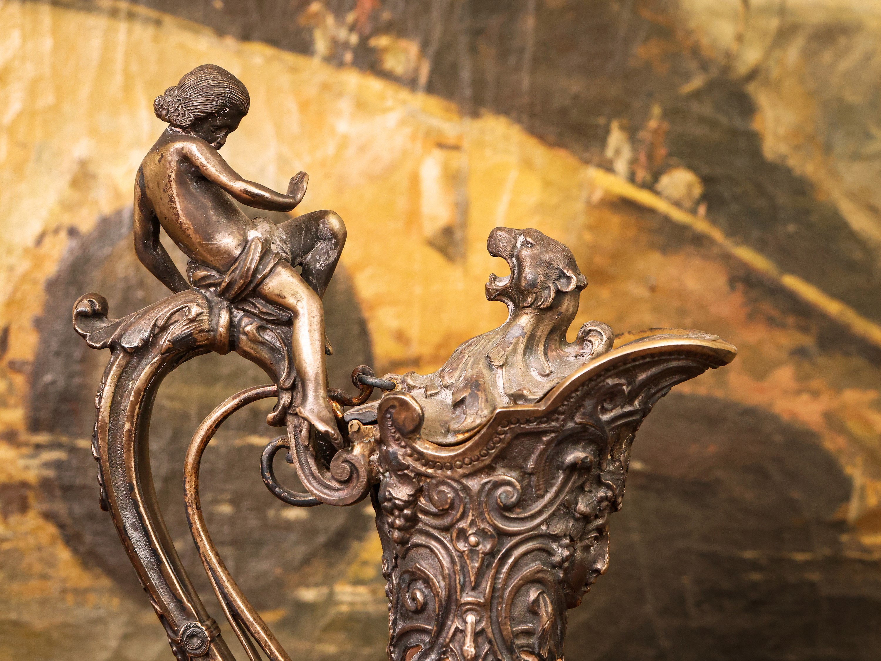Caraffa in Argento e Cristallo Molato