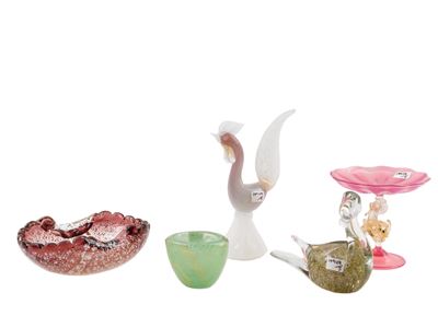 Lotto di Accessori in Vetro Soffiato
