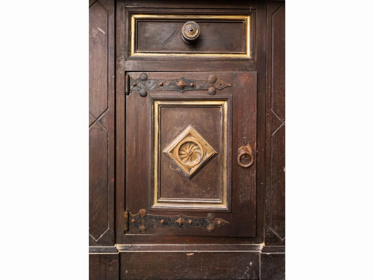 Coppia di Comodini in Legno Tenero Ebanizzato