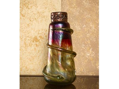 Vaso in Vetro Iridescente,
