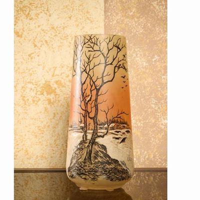Vaso in Vetro Decorato a Smalto, Joseph Mure (jem)