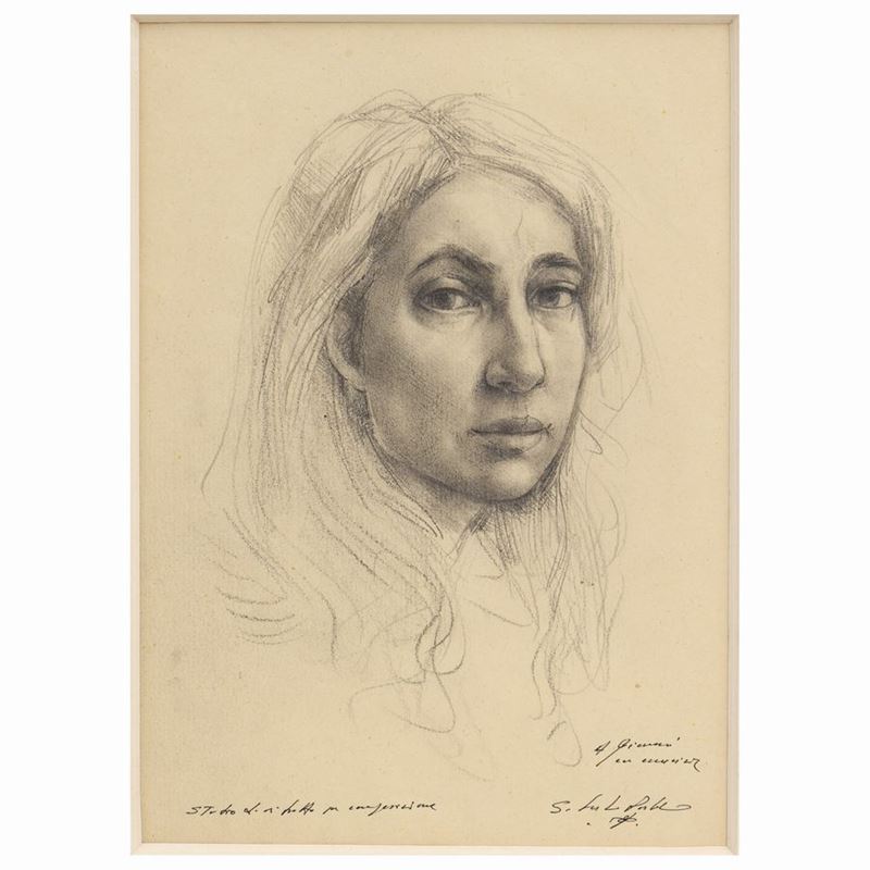 Silvestro Pistolesi - Ragazza Messicana - Studio di Ritratto per Composizione